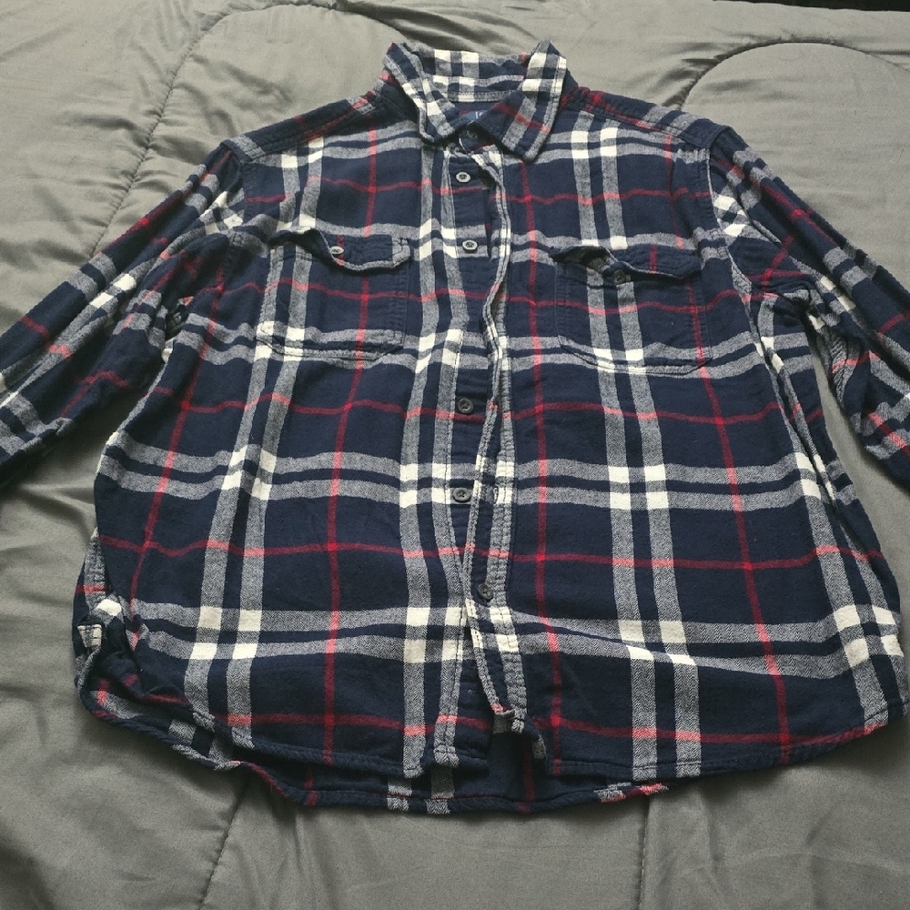 George Navy and Red Plaid Shirt